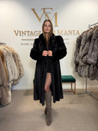 Very Dark Brown Mink Fur Coat, Large, German Furrier