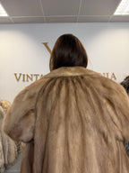Pastel Mink Fur Jacket, Light Beige, 3XL