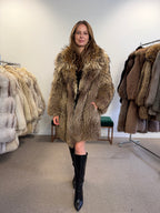Raccoon Fur Coat, Size M