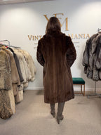 Brown Sheared Mink Fur Coat, Large, High Quality