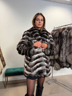 Chinchilla Fur Coat, Size L