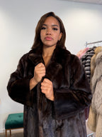 Mink Fur Coat, Brown, Medium