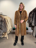 Mink Fur Coat, Pastel, Size S