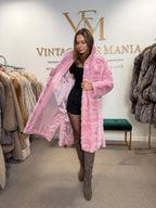 Mink Fur Coat, Pink Swinger, Size M/L