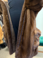 Pierre Balmain Mink Fur Coat, Brown, Medium, French Luxury
