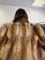 Red Fox Fur Jacket, Small, Fluffy