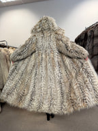 White Fox Fur Coat, Size XL