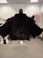 Super Rare Luxury Floor-Length Mink Fur Coat, M/L, High Quality