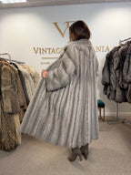 Grey Mink Fur Coat, Swinger, Full Length, Fits up to 5XL