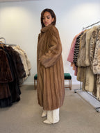 Luxury Mink Fur Coat, Pastel Swinger, Full Length, XL