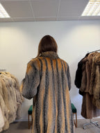 Gray Fox Fur Coat, full length, Size M