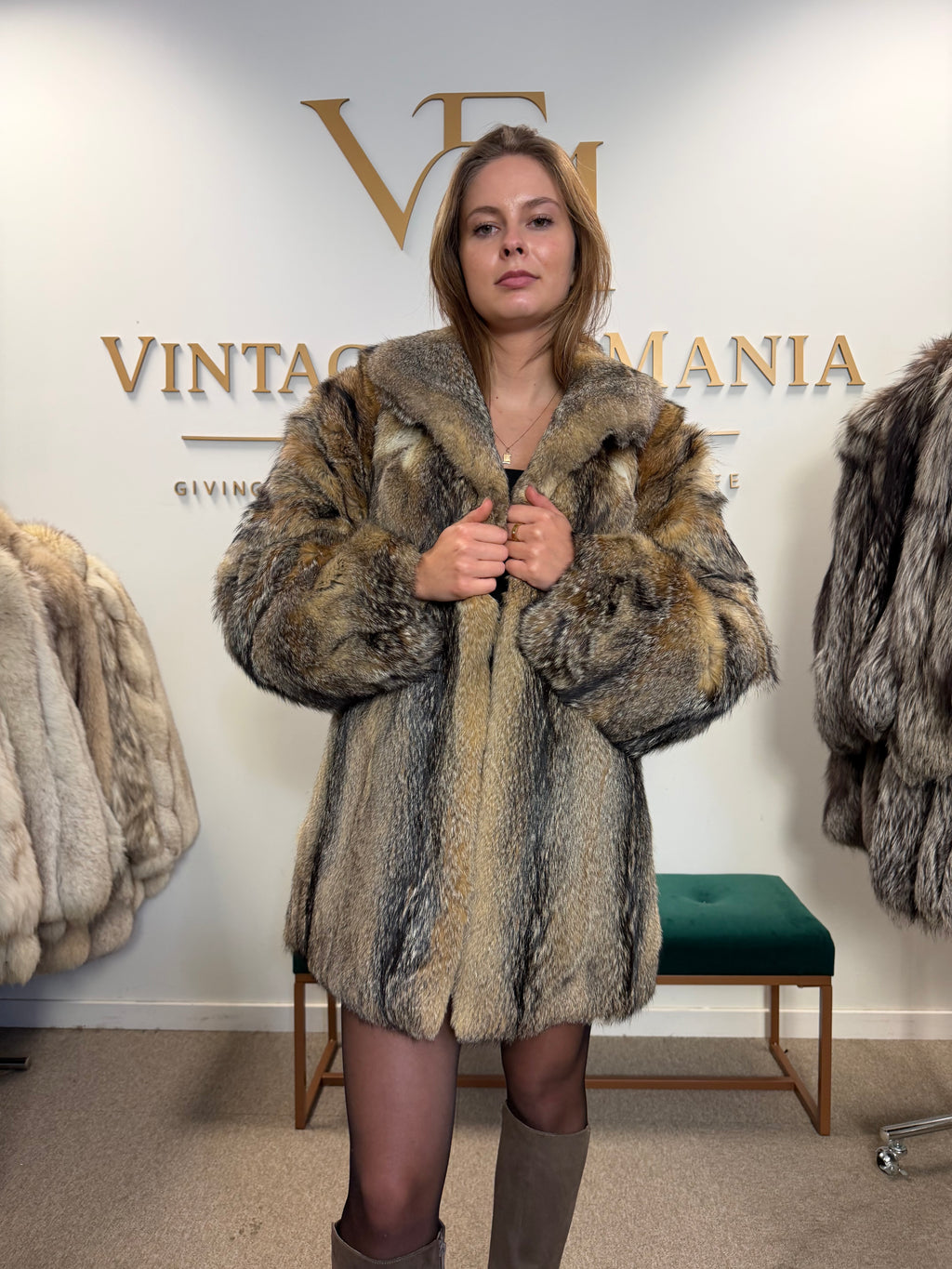 Coyote Fur Jacket, Medium, Soft