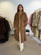 Luxury Mink Fur Coat, Pastel Swinger, Full Length, XL