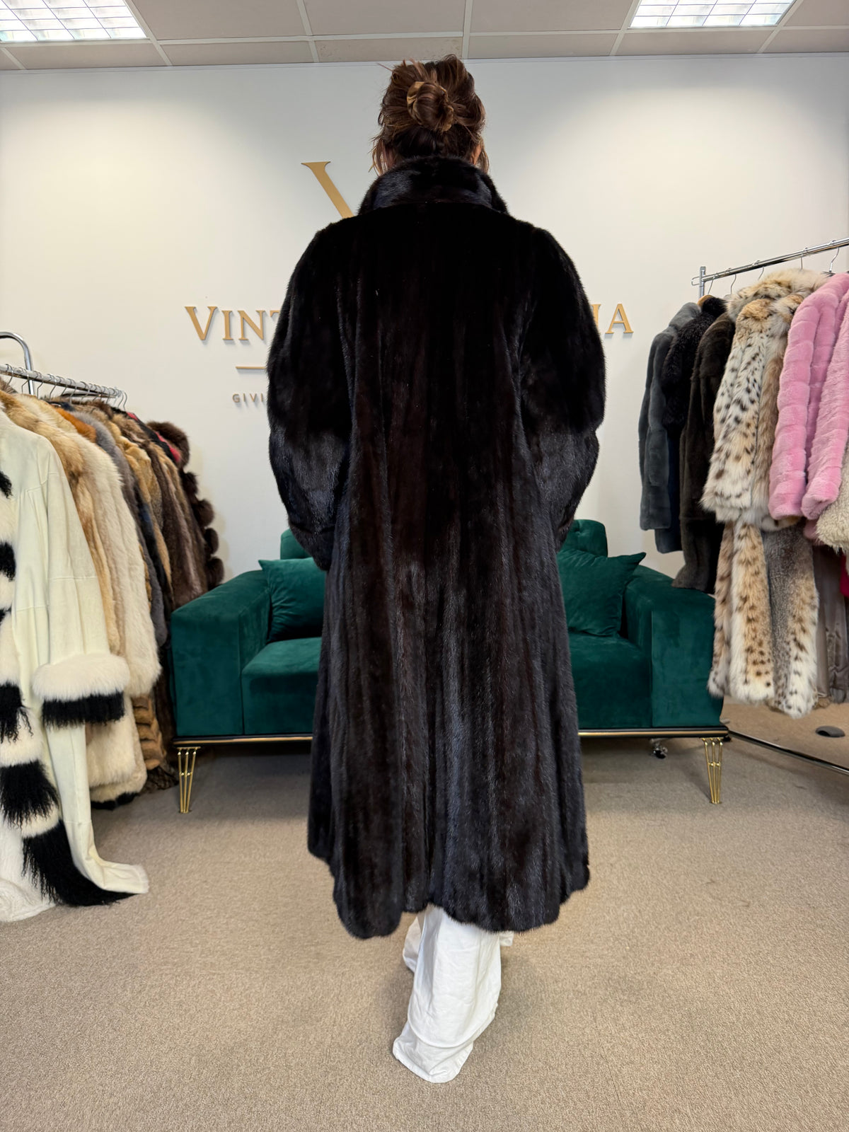 Dark Brown Mink Fur Coat, M/L, Frankfurt