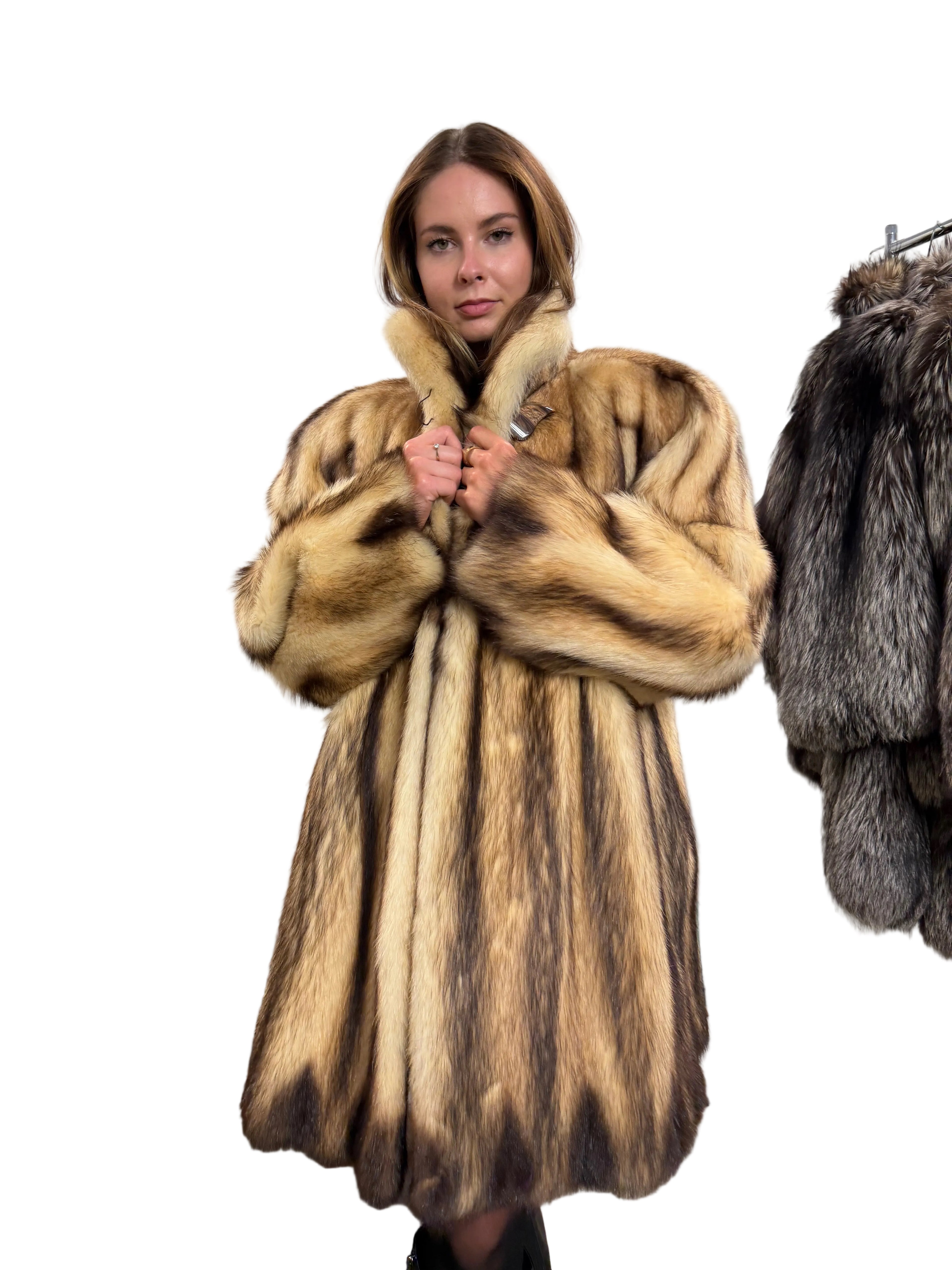 Fitch Fur Jacket XXL — Real Fitch Fur | Luxury Fur Jacket | Women's Fur Jacket | Vintage Fur Jacket | Full Fur Jacket