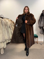 Mink Fur Coat, SAGA, Full Length, Size XXL
