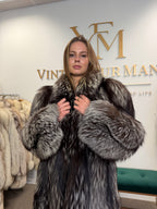 Silver Fox Fur Coat, Large, Ankershoffhem luxury brand