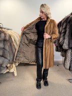 Mink Fur Coat, Pastel, Size S