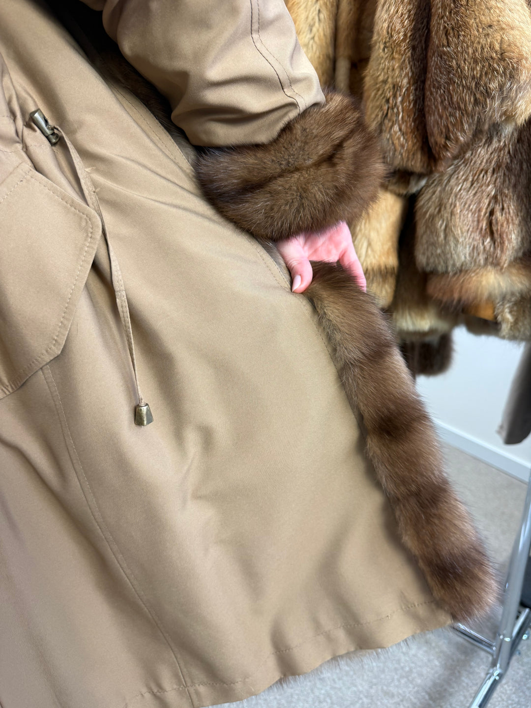 Sable fur coat Doublesided Medium size