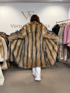 Coyote Fur Coat for Men, XL, Full Length