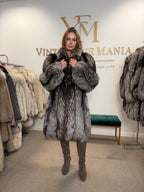 Silver Fox Fur Coat, Large, Ankershoffhem luxury brand