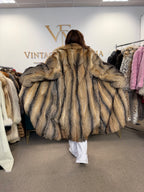 Coyote Fur Coat for Men, XL, Full Length