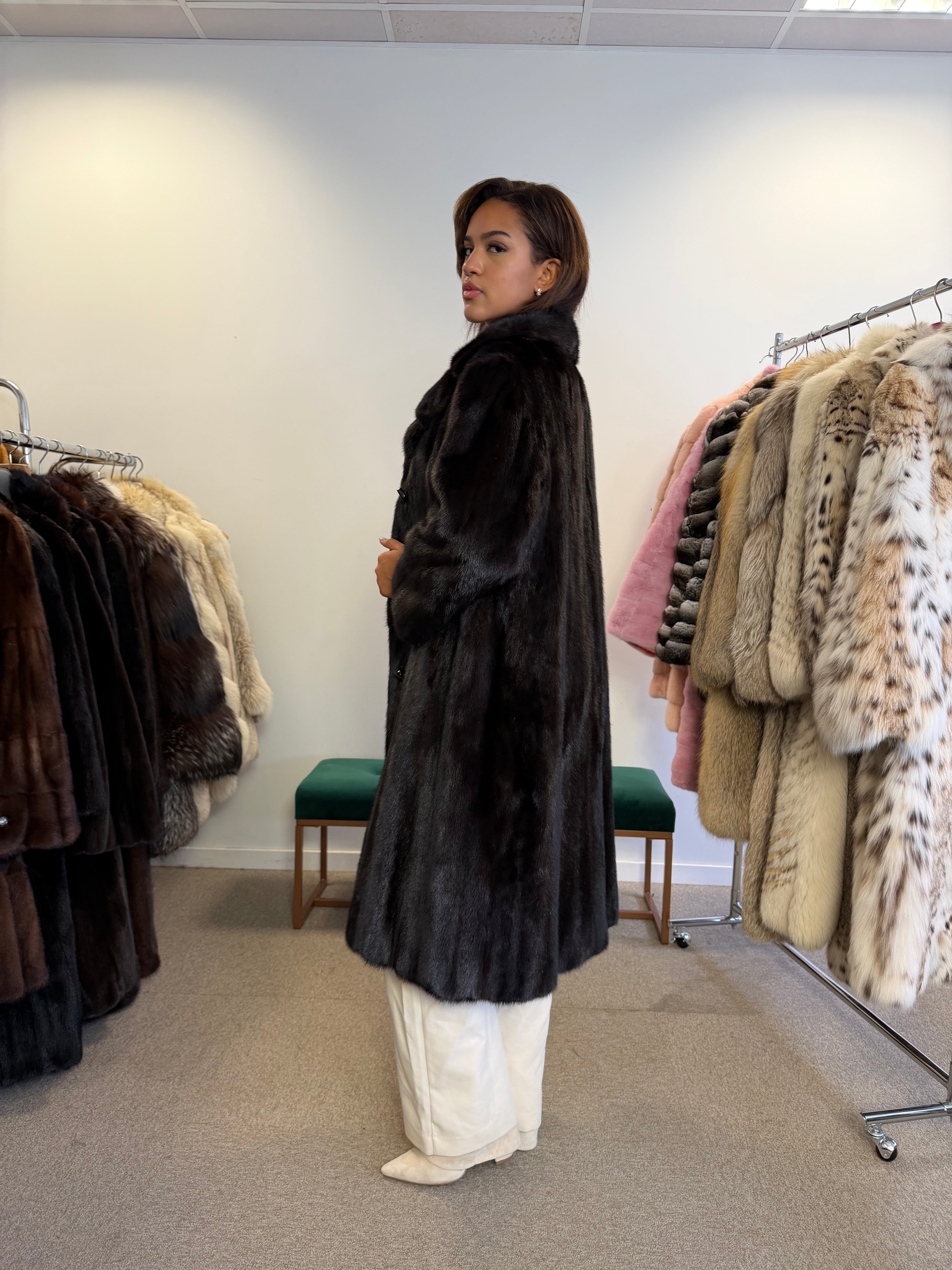 Mink Fur Coat, Royal Vintage, Size M