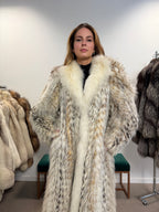 White Fox Fur Coat, Size XL