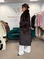 Brown Mink Fur Coat, M/L, Full Length