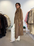Mink Fur Coat, Pastel Snakeskin Swinger, Large size L