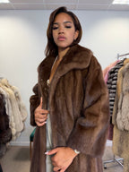 Pastel Mink Fur Coat, Medium