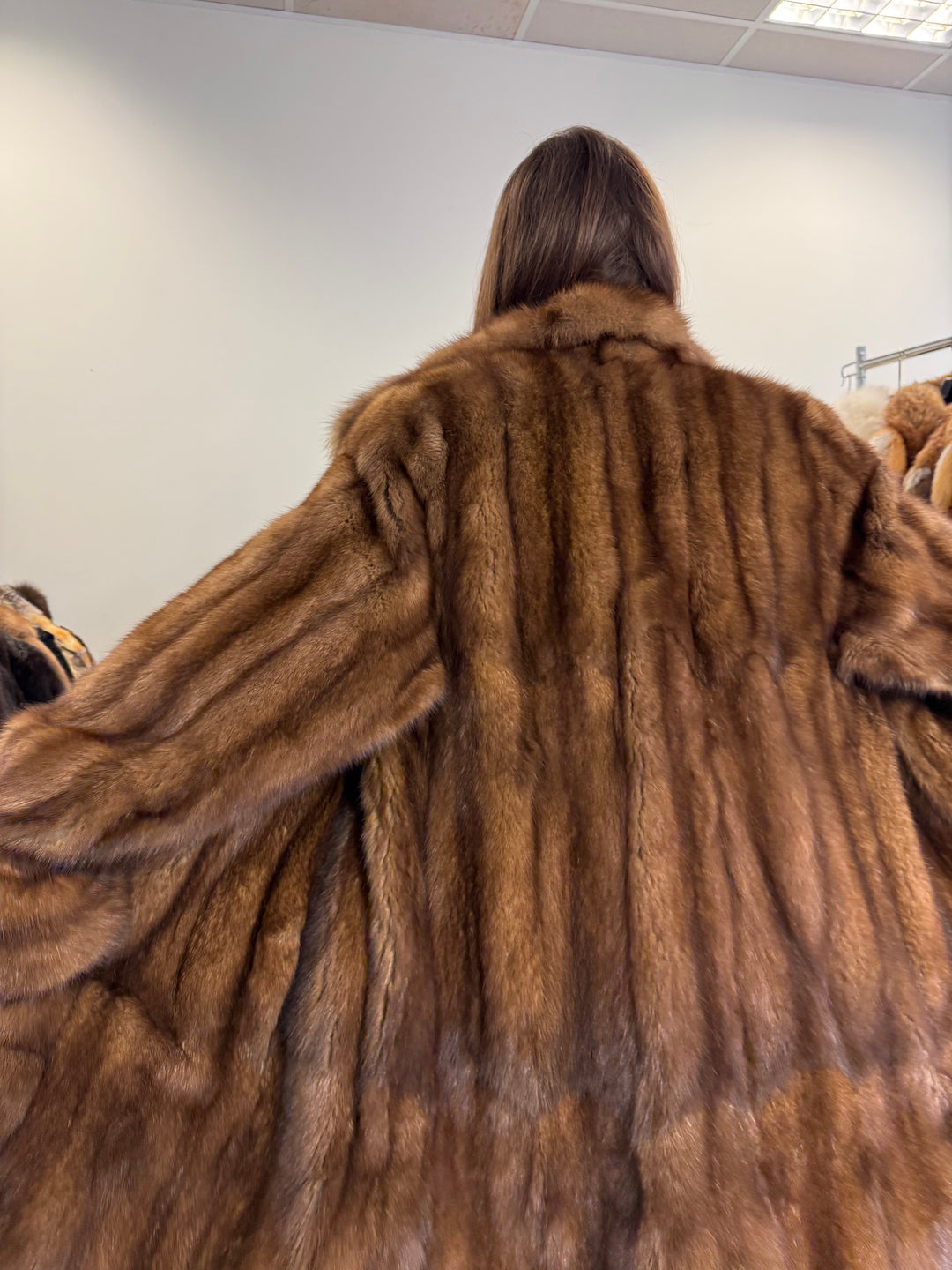Sable fur coat Doublesided Medium size