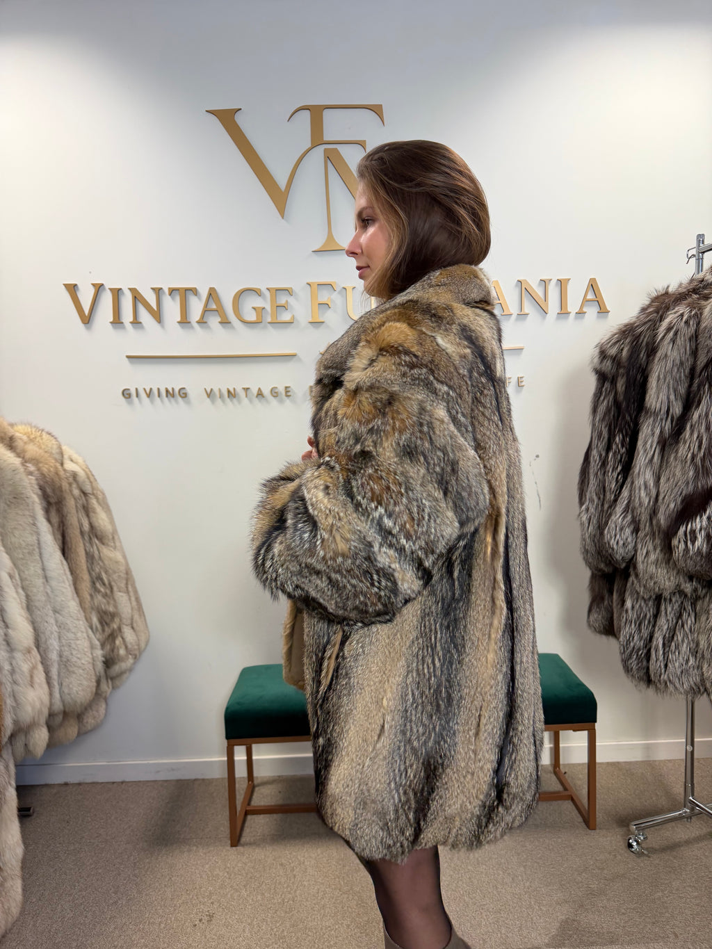 Coyote Fur Jacket, Medium, Soft