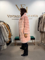 Pink Mink Fur Coat, Medium, New