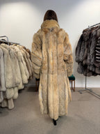 Lynx & Fox Fur Coat, Convertible Full Length, Size L