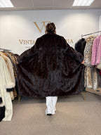 Brown Mink Fur Coat, M/L, Full Length