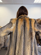 Grey Fox Fur Coat, Medium, Outlet
