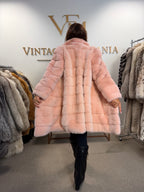 Pink Mink Fur Coat, Medium, New