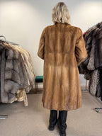 Mink Fur Coat, Pastel, Size S