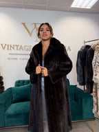 Dark Brown Blackglama Mink Fur Coat, Large, Pelz Aachen Germany