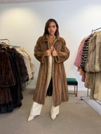 Luxury Mink Fur Coat, Pastel Swinger, Full Length, XL