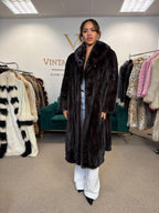 Thick Dark Brown Male Mink Fur Coat, XL, Extra Warm