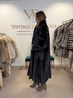 Very Dark Brown Mink Fur Coat, Large, German Furrier