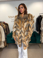 Red Fox Fur Jacket, XL, Pieced