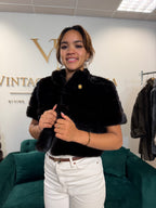 Almost Black Mink Fur Jacket, M/L, New