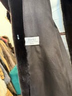 Sheared Black Mink Fur Coat, Fits up to 5XL, Burki Bern
