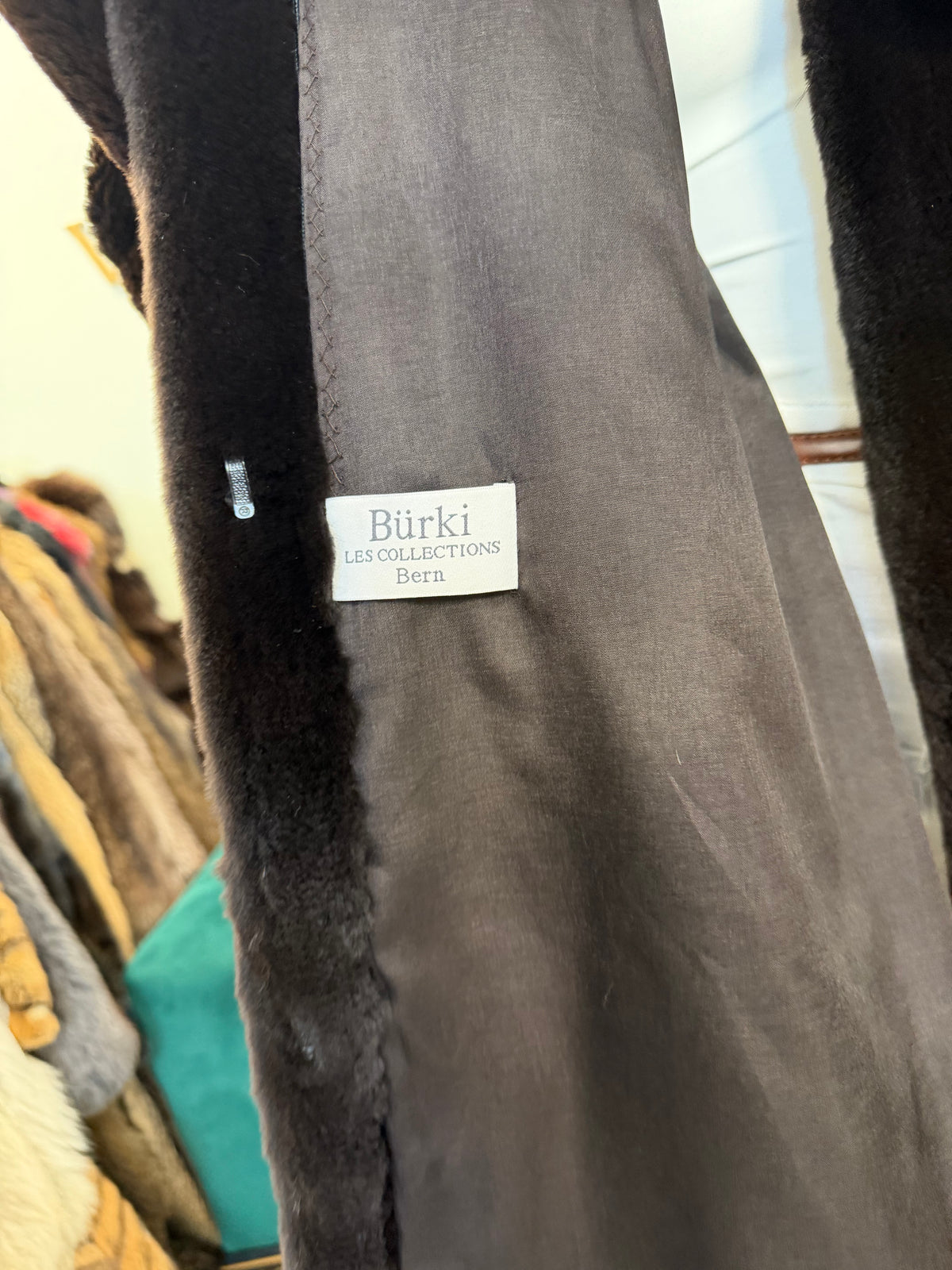 Sheared Black Mink Fur Coat, Fits up to 5XL, Burki Bern