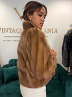 Pastel Mink Fur Jacket, Medium