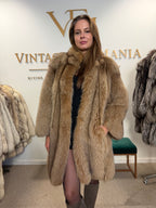 Soft Brown Fox Fur Coat, Medium, Super Soft