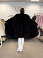 Sheared Black Mink Fur Coat, Fits up to 5XL, Burki Bern
